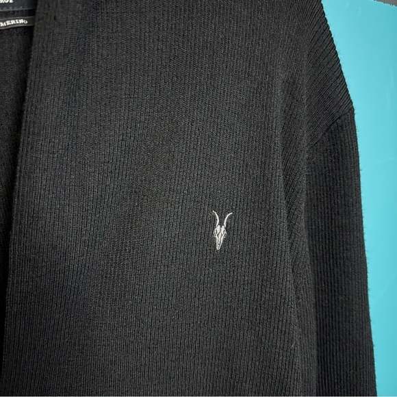 All Saints Black Merino Wool Sweater size Large - Picture 5 of 12